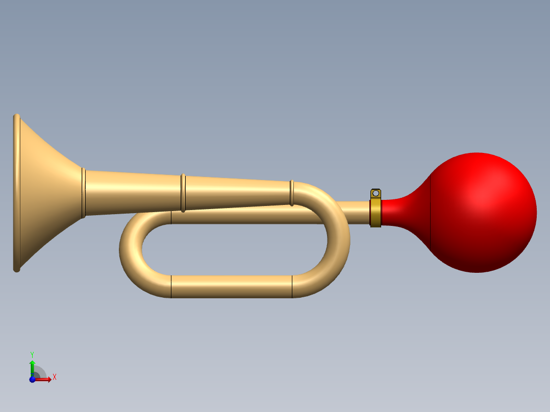 喇叭设计组件前视图