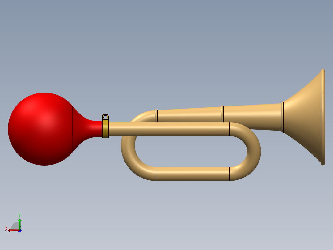 喇叭设计组件后视图