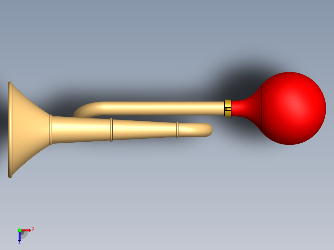 喇叭设计组件俯视图