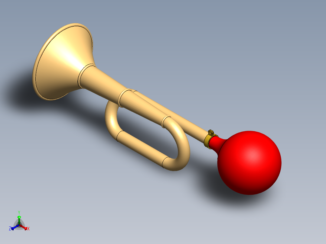 喇叭设计组件正等轴测图