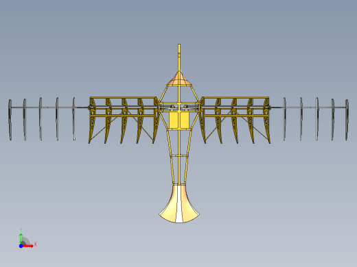 Ornitocopter机械飞鸟机构3D数模图纸 STP格式前视缩略图
