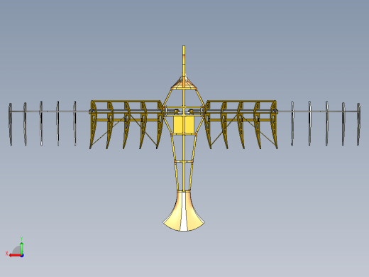 Ornitocopter机械飞鸟机构3D数模图纸 STP格式后视缩略图