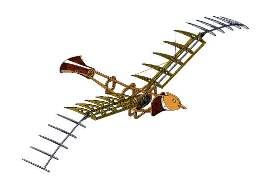 Ornitocopter机械飞鸟机构3D数模图纸 STP格式缩略图