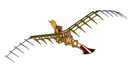 Ornitocopter机械飞鸟机构3D数模图纸 STP格式缩略图