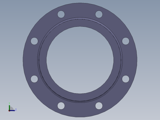 各种规格的法兰3D模型左视缩略图