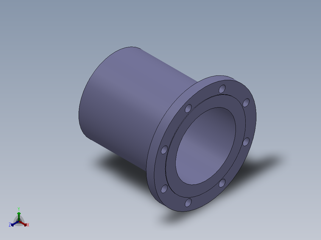 各种规格的法兰3D模型正等轴测图