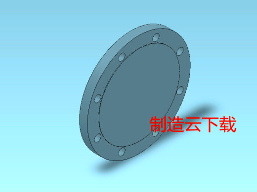 各种规格的法兰3D模型缩略图