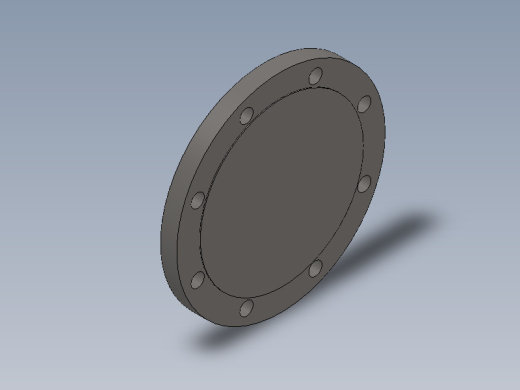 各种规格的法兰3D模型缩略图