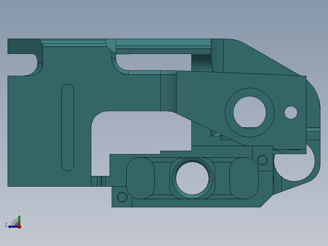 测量仪器压铸件右视图