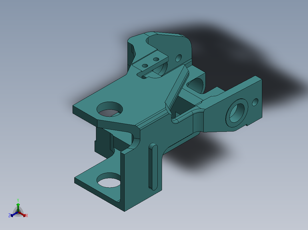 测量仪器压铸件正等轴测图