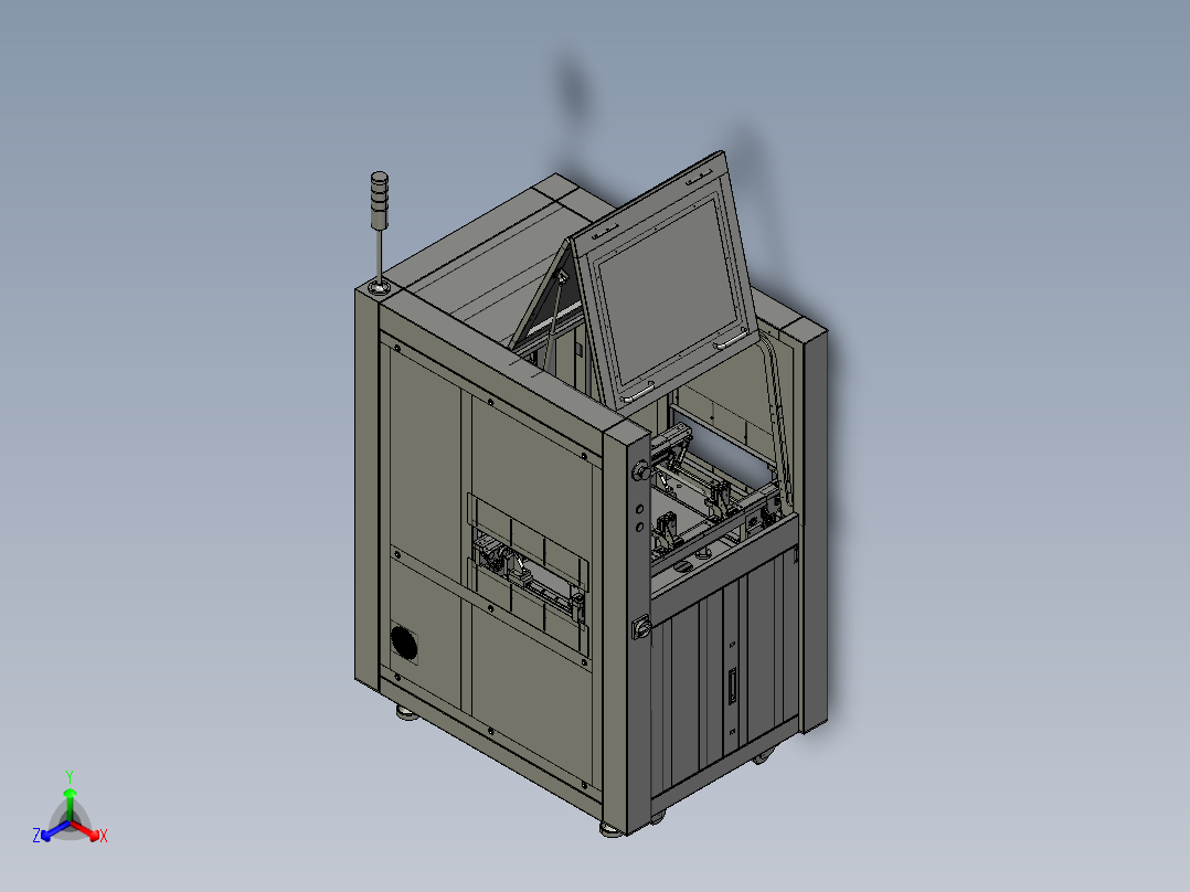 选择性波峰焊PCB板预热机正等轴测图