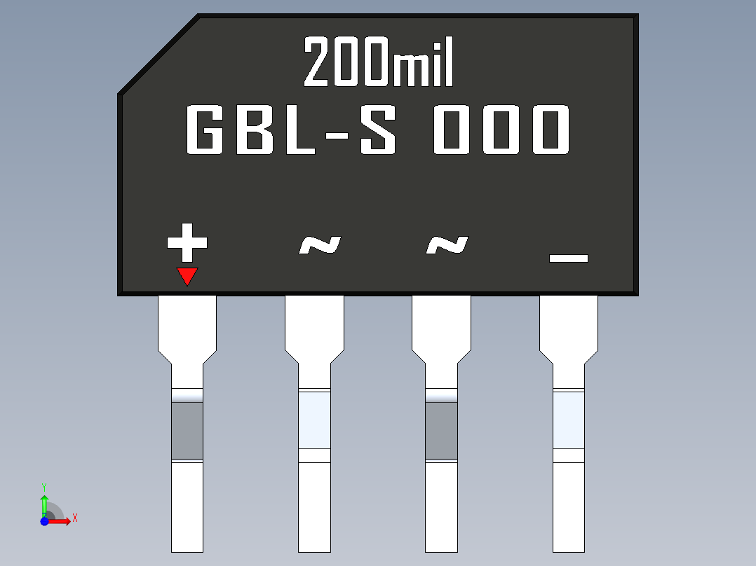 桥式整流器-GBL-S前视图