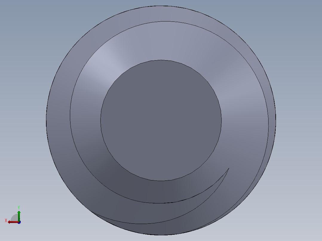 UNC 平头紧定螺钉-UNC SET SCREW 6-32 x0.375.SLDPRT后视图