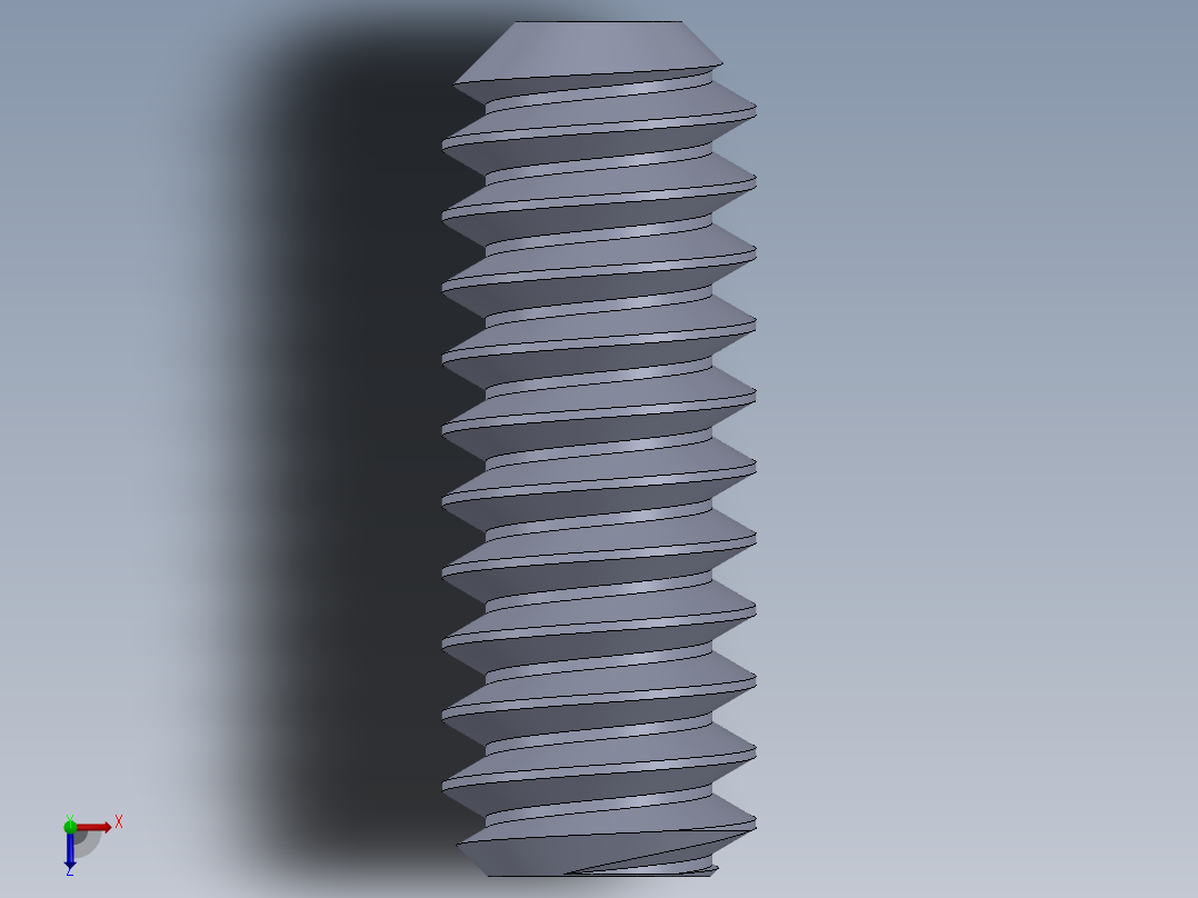 UNC 平头紧定螺钉-UNC SET SCREW 6-32 x0.375.SLDPRT俯视图