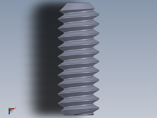 UNC 平头紧定螺钉-UNC SET SCREW 6-32 x0.375.SLDPRT俯视缩略图