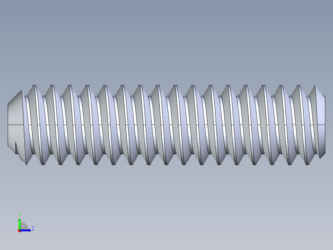 UNC 平头紧定螺钉-UNC SET SCREW 10-24 x0.750.STEP左视图