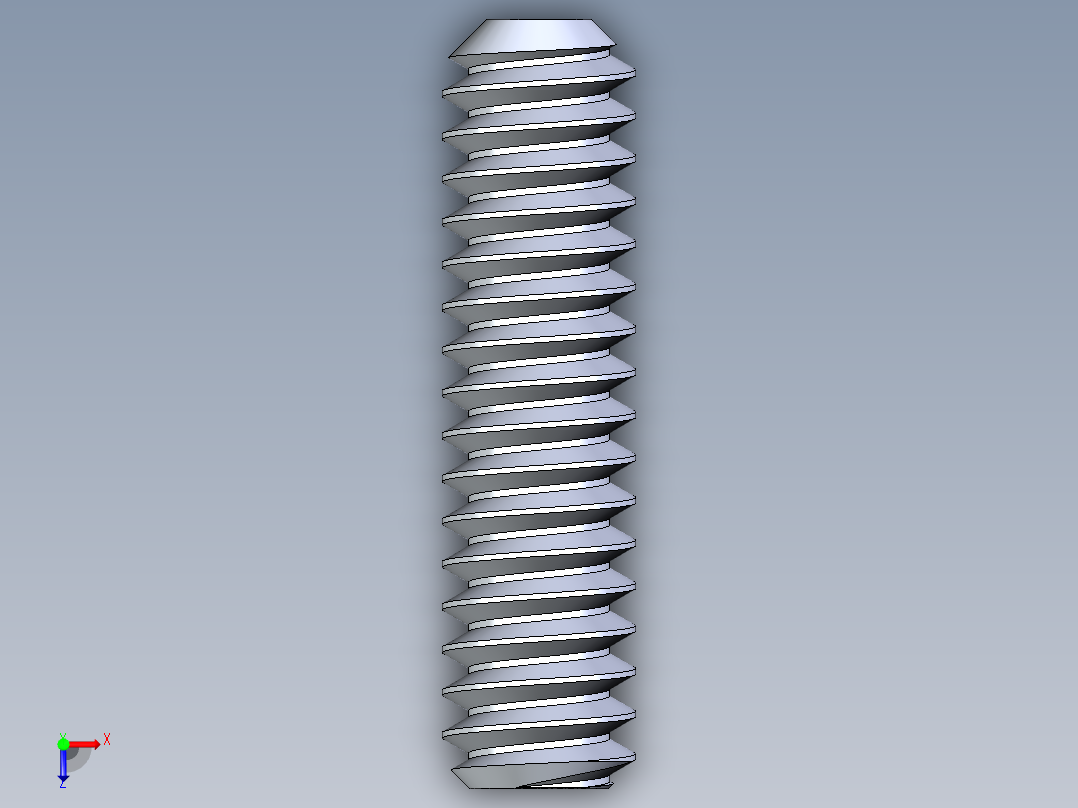 UNC 平头紧定螺钉-UNC SET SCREW 10-24 x0.750.STEP俯视图