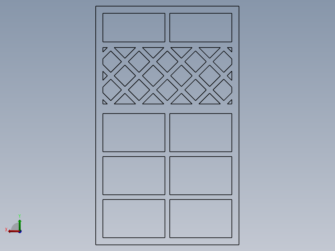 SW建模练习题-practice 13后视图