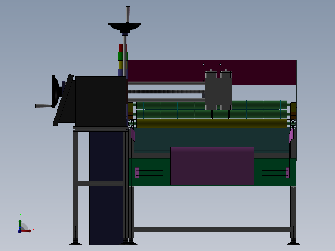 纸袋气缸分页喷码机前视图