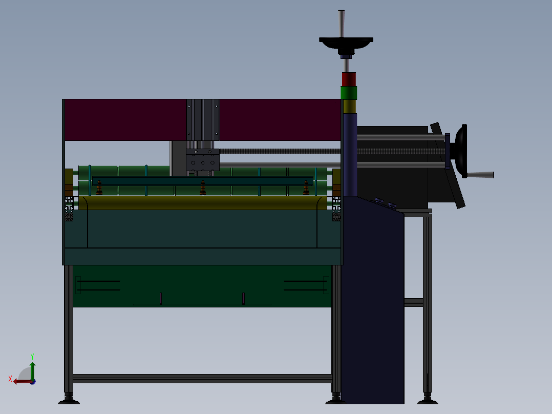 纸袋气缸分页喷码机后视图
