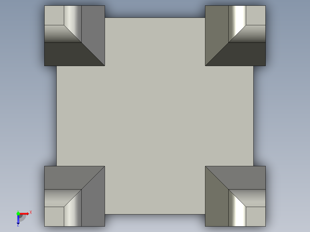 型材-BR 8 SLOT CABLE BRACKET KJN526565俯视图