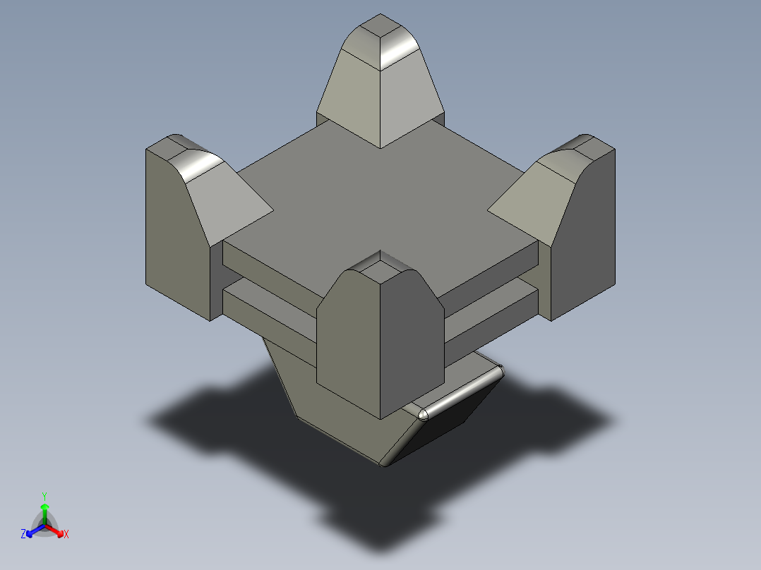 型材-BR 8 SLOT CABLE BRACKET KJN526565正等轴测图