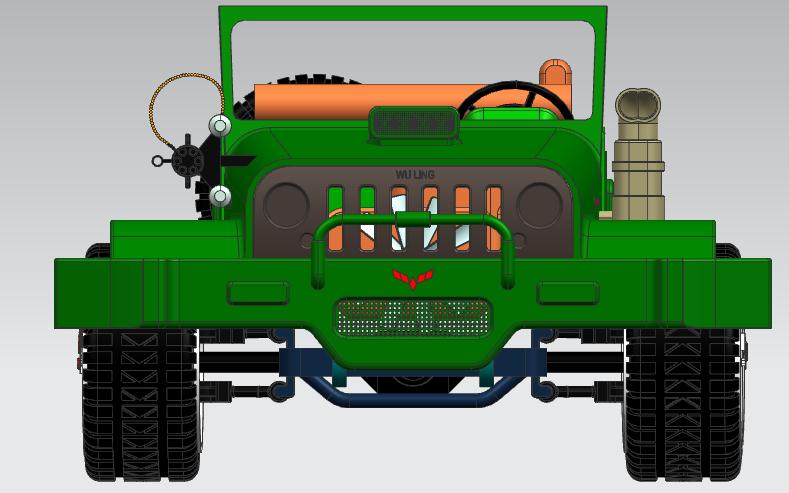 玩具越野车小模型3D图纸 STP