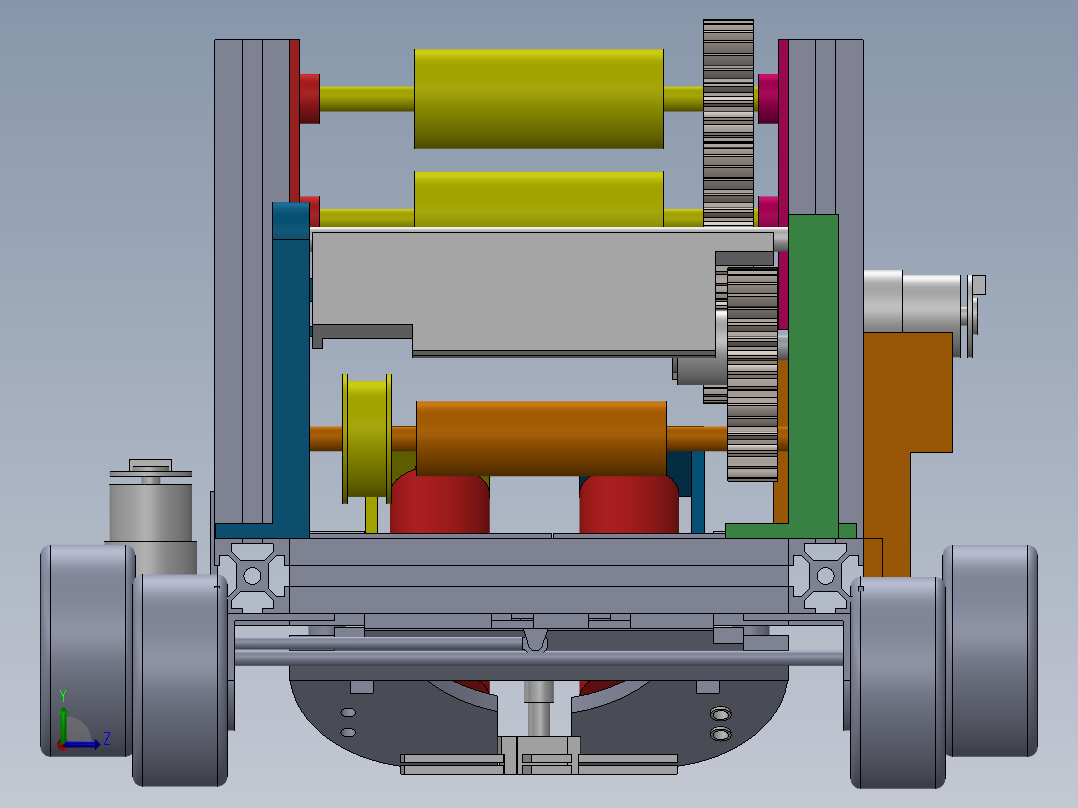 韭菜收割机建模左视图