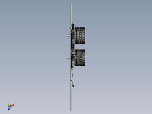 卡车双联轴悬架俯视缩略图