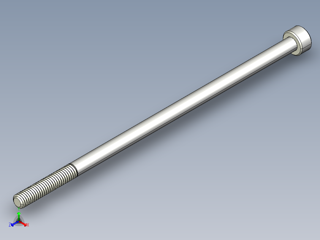 M4 x 0.7mm Thread 100mm LONG SOCKET HEAD CAP SCREW.IGS主视图