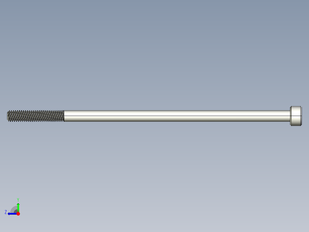 M4 x 0.7mm Thread 100mm LONG SOCKET HEAD CAP SCREW.IGS右视图