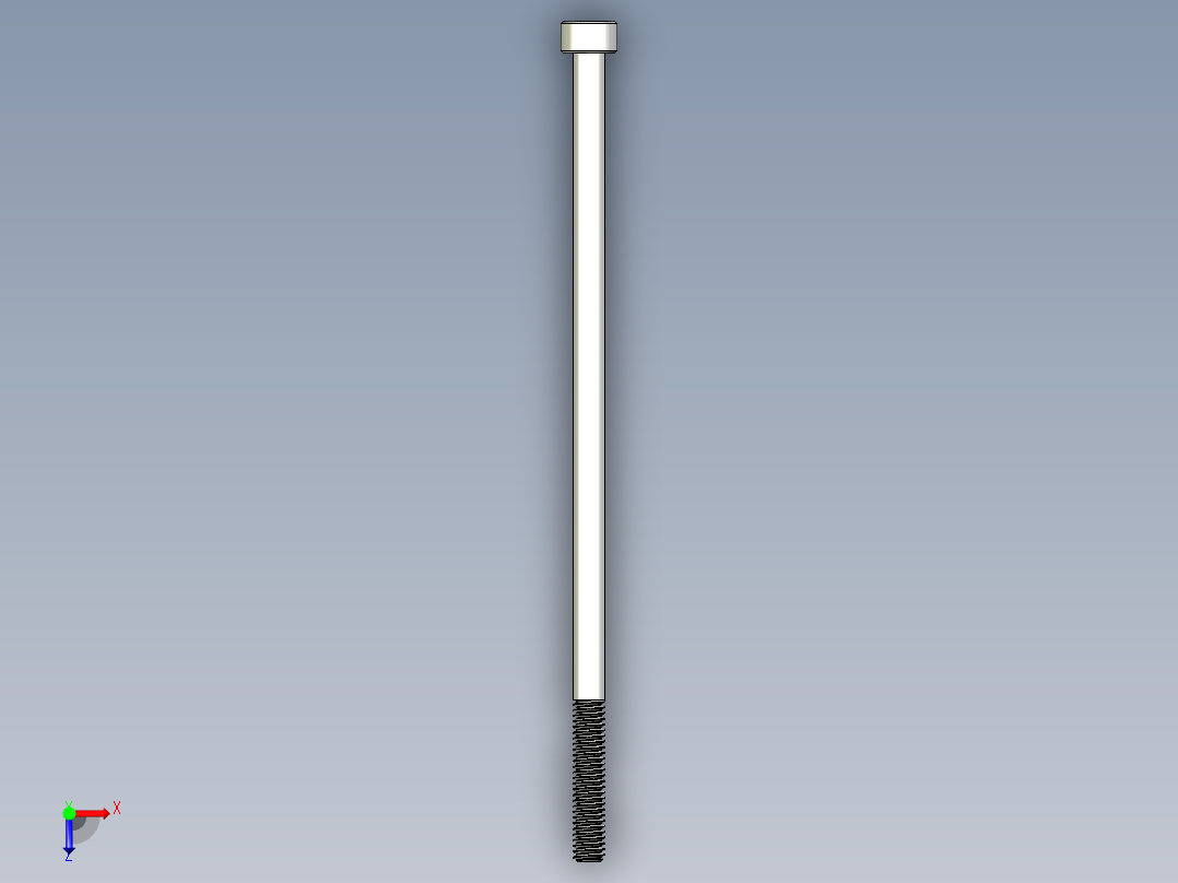 M4 x 0.7mm Thread 100mm LONG SOCKET HEAD CAP SCREW.IGS俯视图