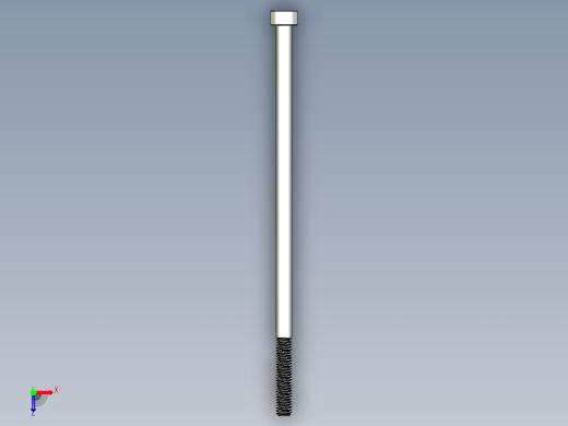 M4 x 0.7mm Thread 100mm LONG SOCKET HEAD CAP SCREW.IGS俯视缩略图