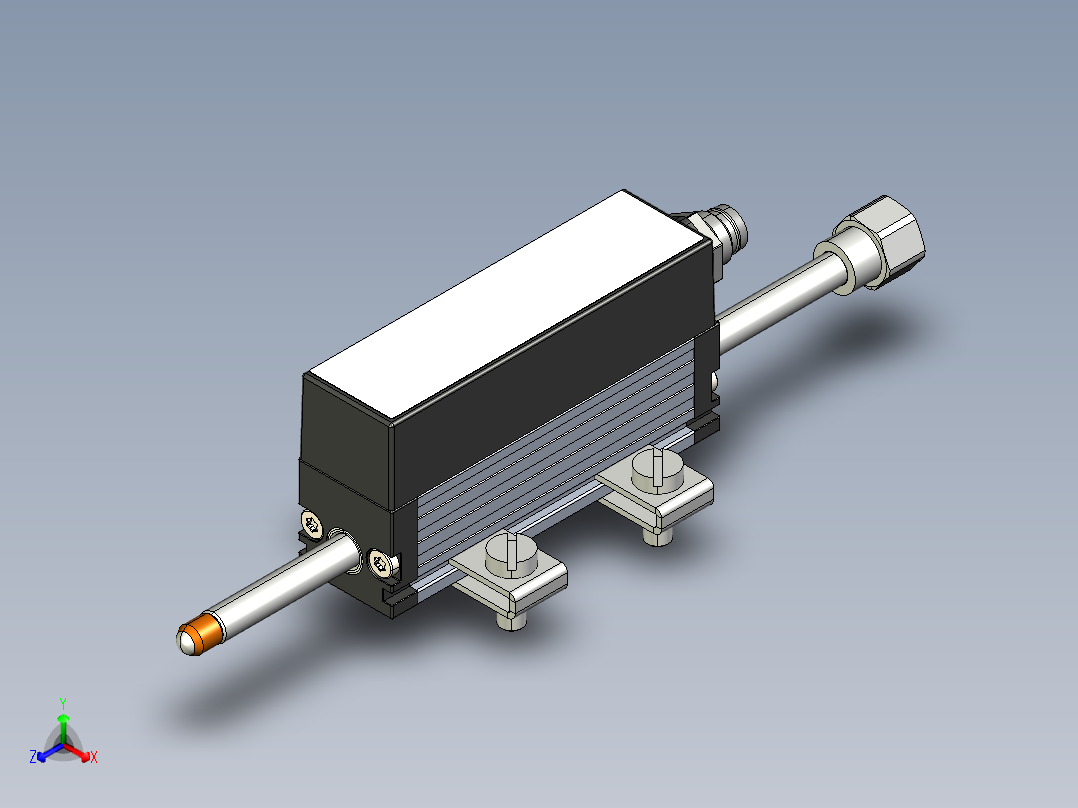 NOVOTECHNIK直线位移传感器TE1 - 系列 - 带复位弹簧主视图