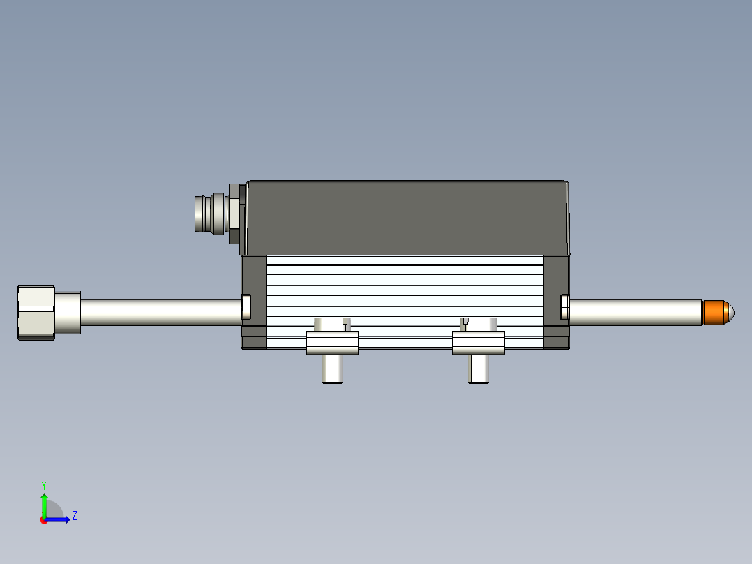 NOVOTECHNIK直线位移传感器TE1 - 系列 - 带复位弹簧左视图