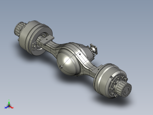 某款重型车驱动桥的设计含三维+CAD图纸+说明书正等轴测缩略图