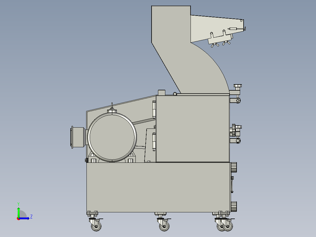 微型塑料粉碎机设计含proe三维==353701==350ku左视图
