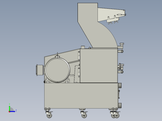 微型塑料粉碎机设计含proe三维==353701==350ku左视缩略图
