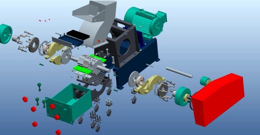 微型塑料粉碎机设计含proe三维==353701==350ku缩略图
