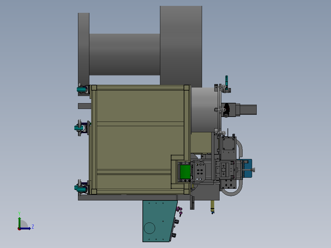 I6全自动点胶组装机左视图