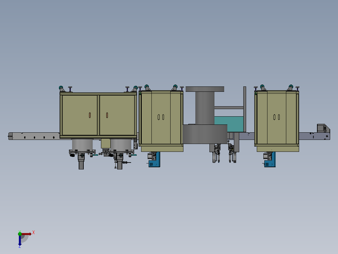 I6全自动点胶组装机俯视图