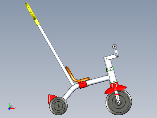 推三轮车--igs stp stl前视缩略图