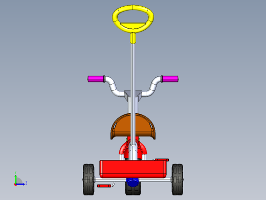 推三轮车--igs stp stl左视缩略图