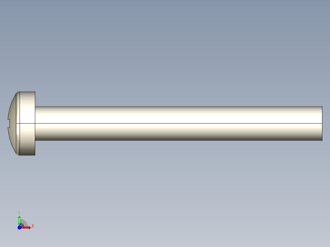 螺丝 M3 十字盘头-M3 x 25 Screw head.STEP前视图