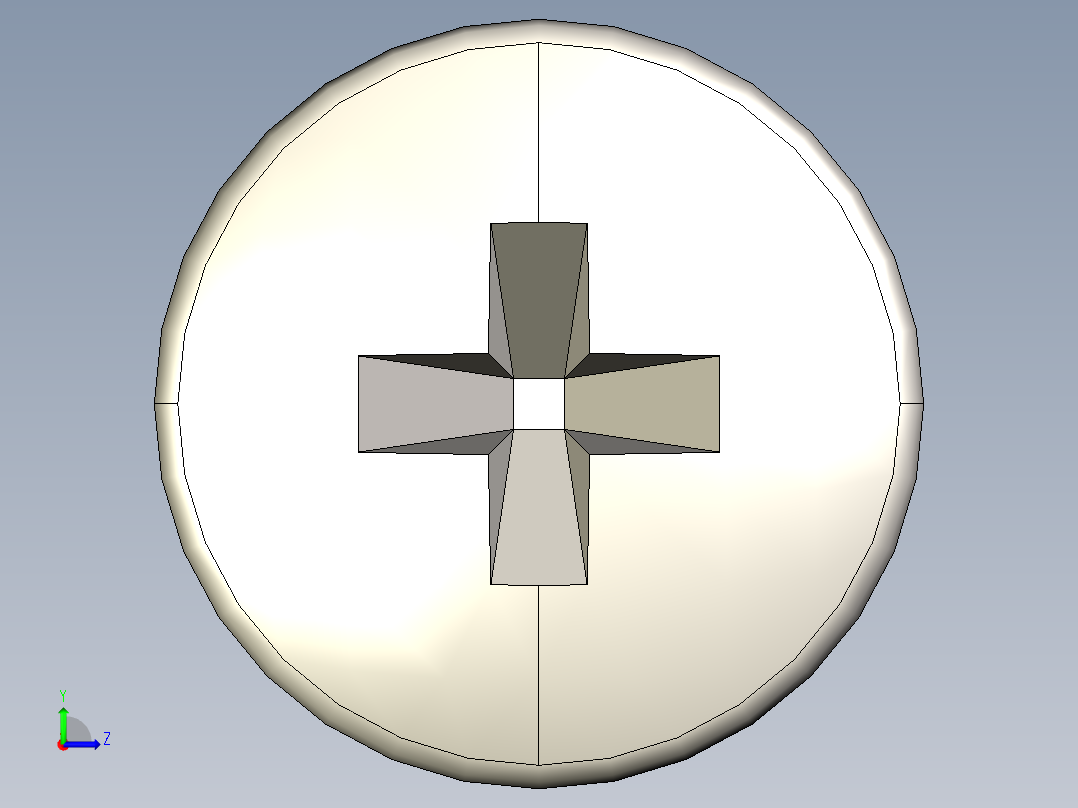 螺丝 M3 十字盘头-M3 x 25 Screw head.STEP左视图