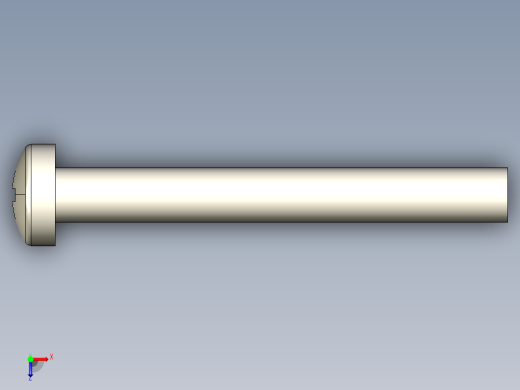 螺丝 M3 十字盘头-M3 x 25 Screw head.STEP俯视缩略图