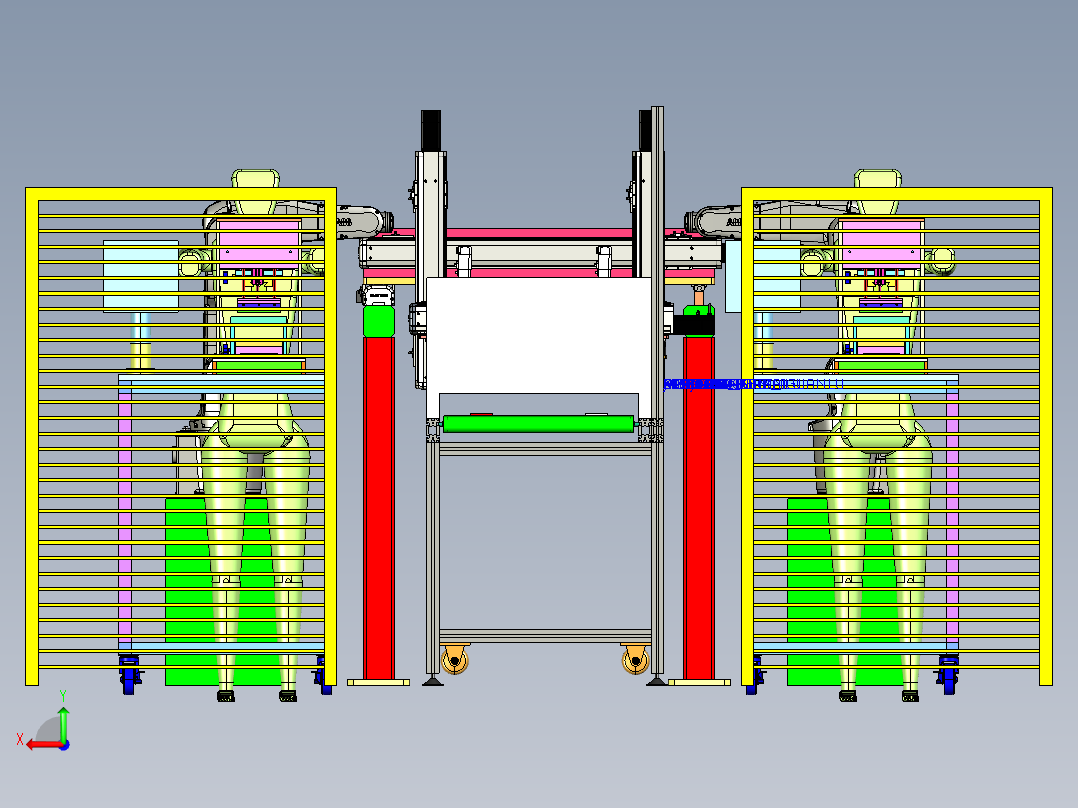 自动丝印线体后视图