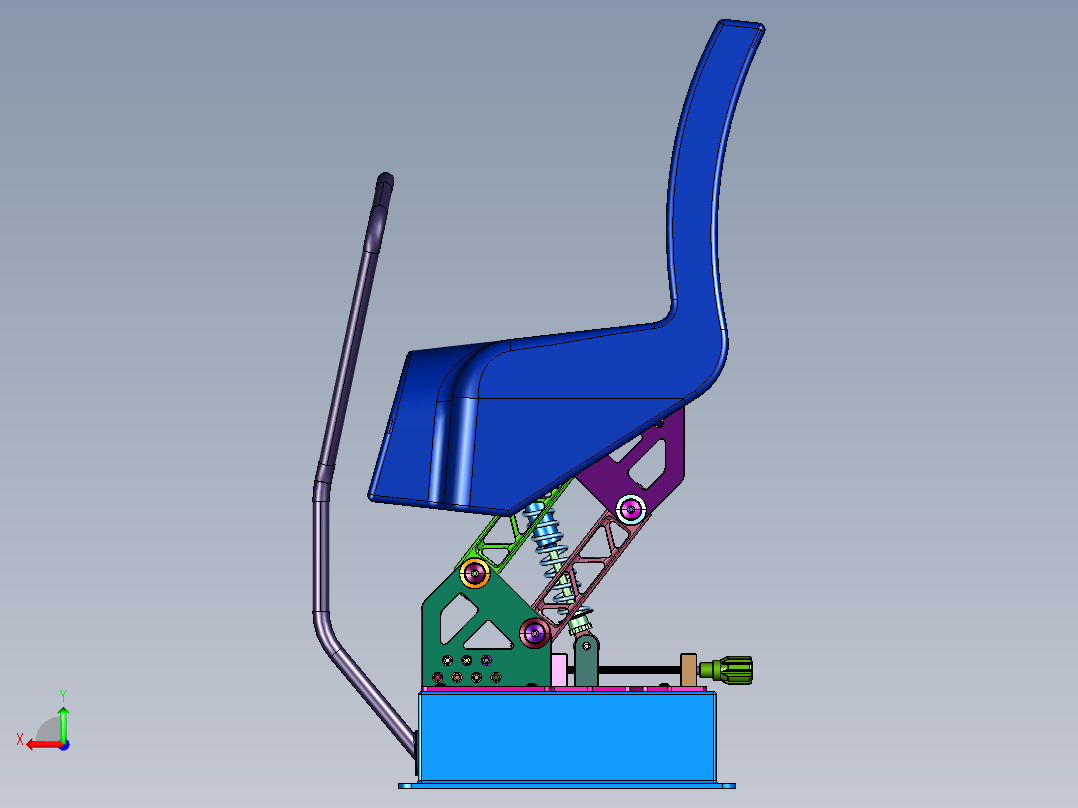 豪华游艇减震座椅后视图