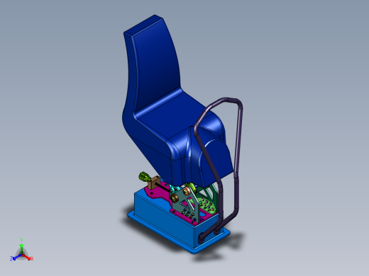 豪华游艇减震座椅正等轴测缩略图
