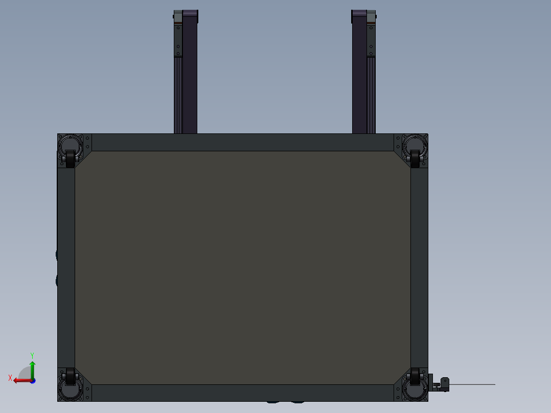 卷线机3D模型后视图